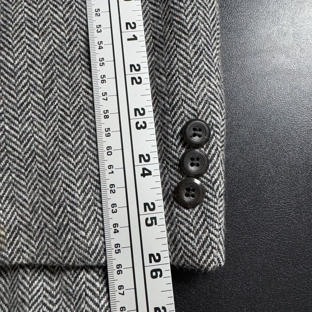 Kuppenheimer Blazer‎ Sport Coat 42L Mens Gray Herringbone Tweed